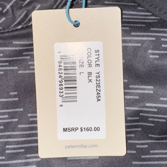 Peter Millar Youth Collection Merge Elite Hybrid Full Zip Gold Jacket in Black - Picture 4 of 12